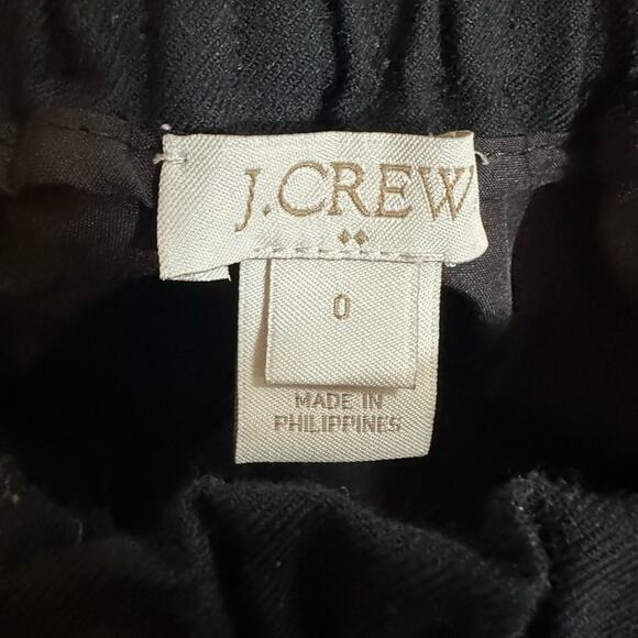 J Crew Solid Black Paperbag Sidewalk Wool Blend Mini Skirt Size 0 Pull On 95435 - Picture 8 of 13